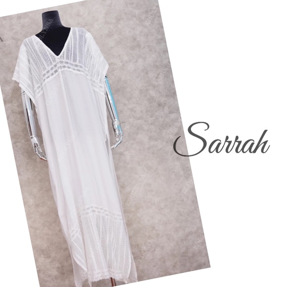 New Bohemian Crochet Detailed Tunic Maxi Dress - Picture 6 of 10